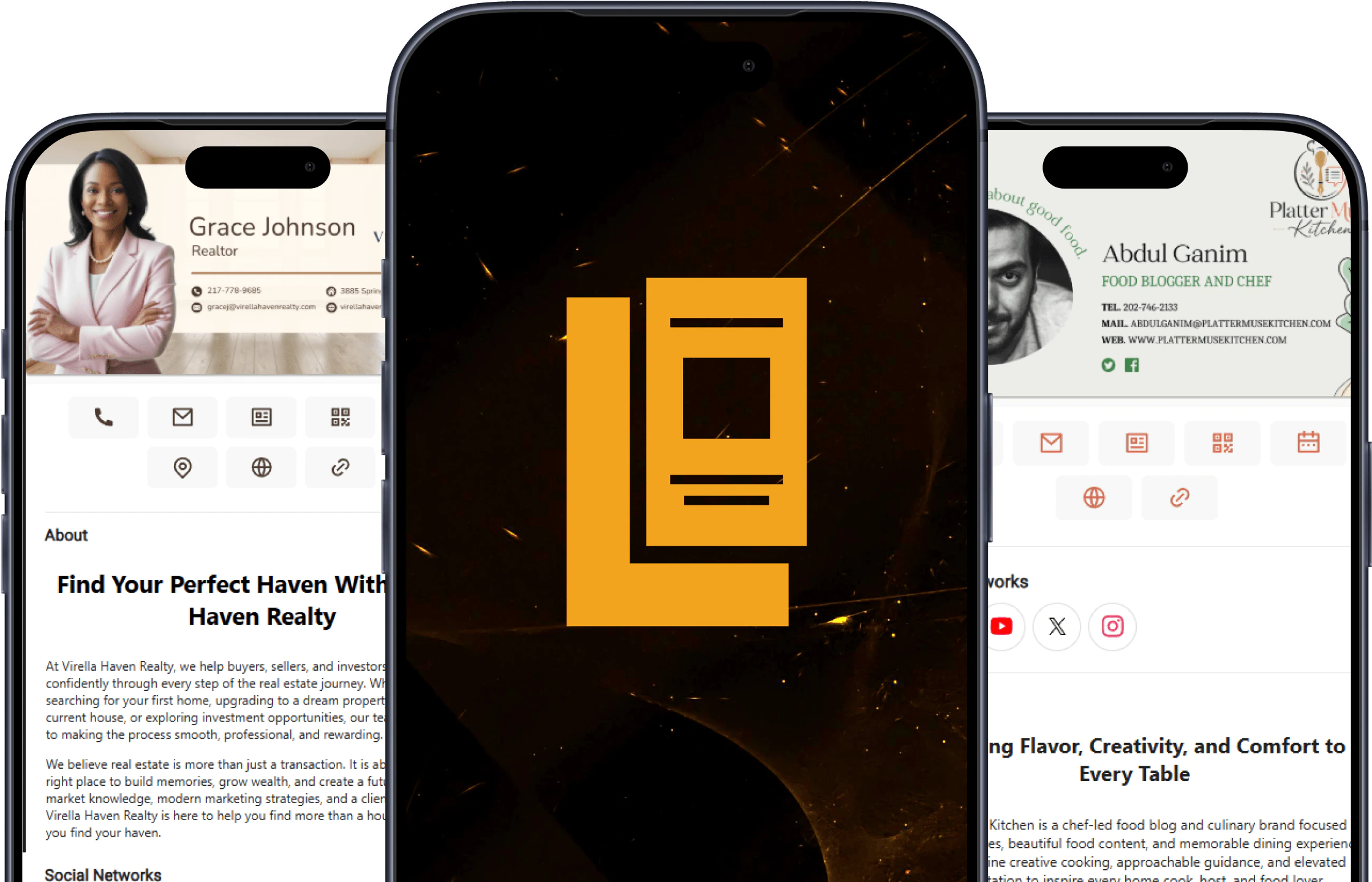 L-Card app shown on multiple mobile screens